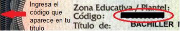 Código del plantel